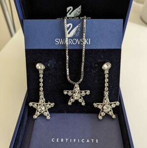 Crystal set earrings and necklace